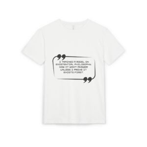 Philosophy Model Unisex Sueded T-Shirt - Existence Proof Design